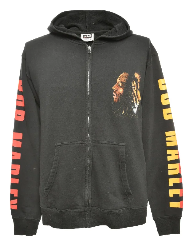 Easy Chic Wear Bob Marely Printed Hoodie - L