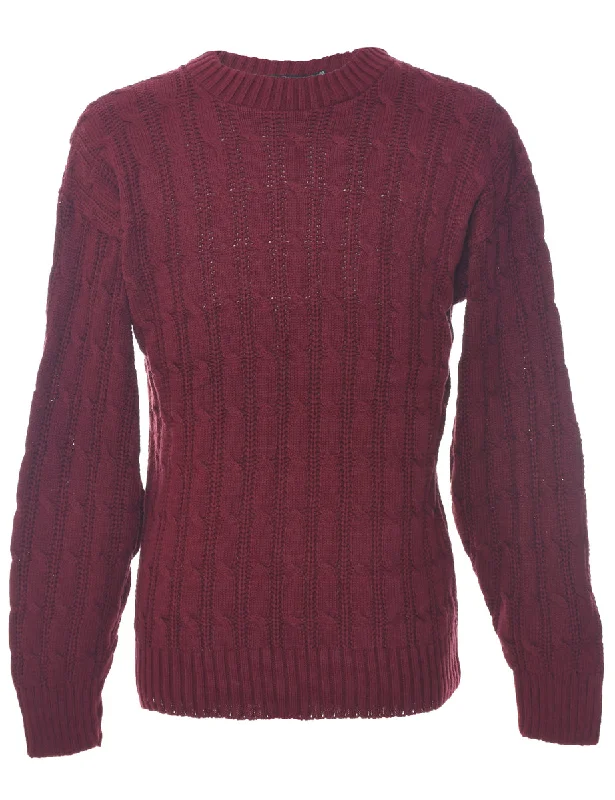 End Of The Year Cable Knit Jumper - L