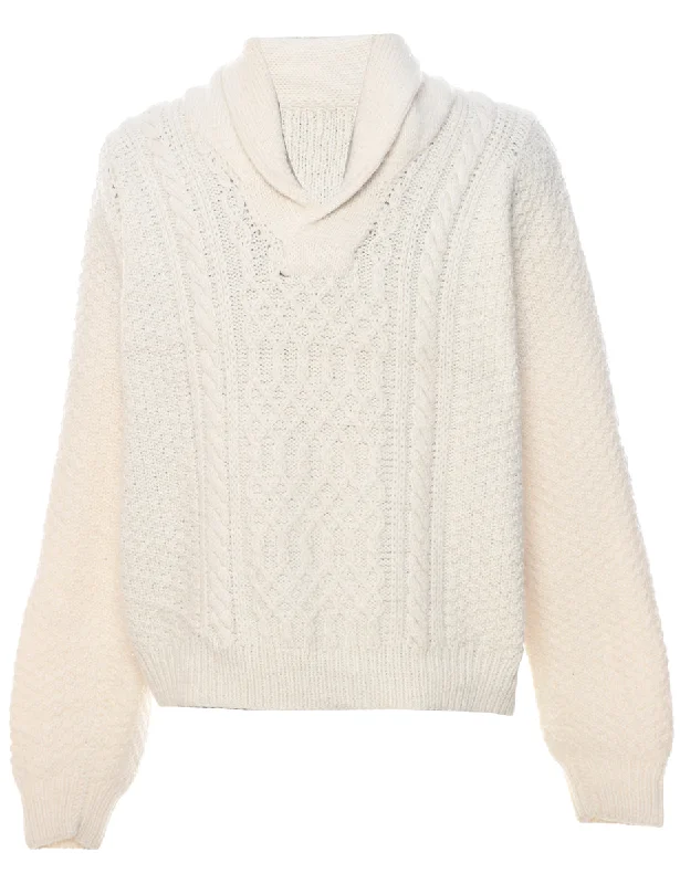 Moisture wicking Cable Knit Jumper - XXL