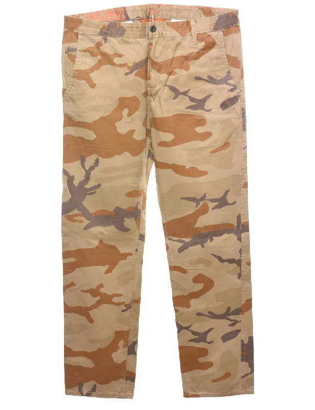 Outdoor Trend Camouflage Print Cargo Trousers - W37 L31