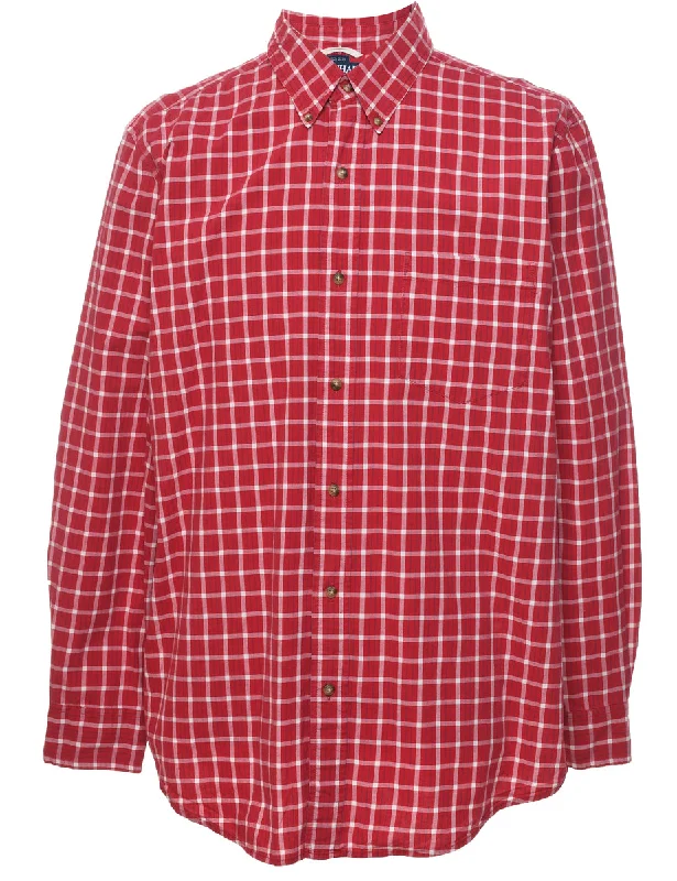 Relaxed Fit Chaps Checked Shirt - L
