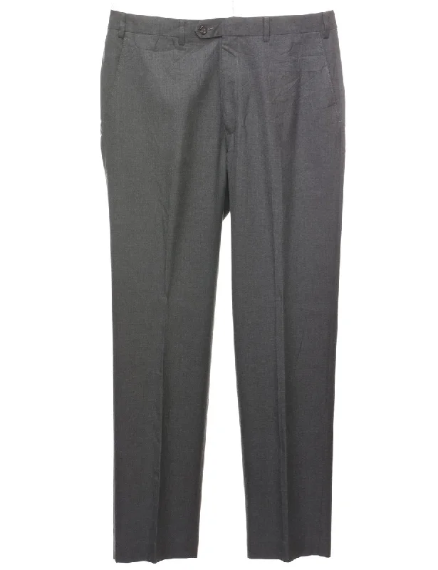 Casual Fit Wear Chaps Dark Grey Trousers - W36 L32