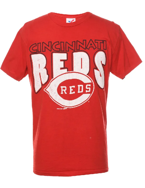 Trends Cincinnati REDS RED & White Printed T-shirt - L