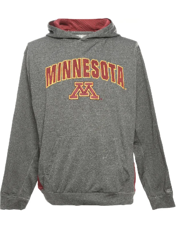 Elegant Fit Dark Grey Printed Hoodie - XL