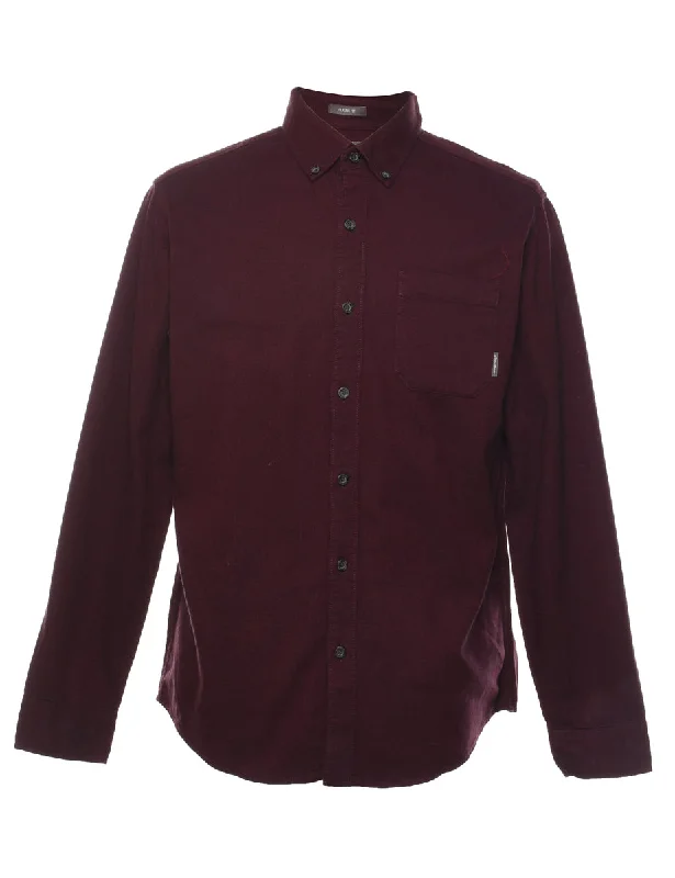 Minimal Comfort Eddie Bauer Maroon Shirt - M