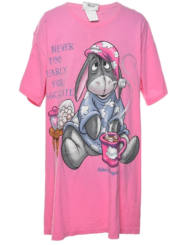 Cool Style Eeyore Extra Long Cartoon T-shirt - XXL