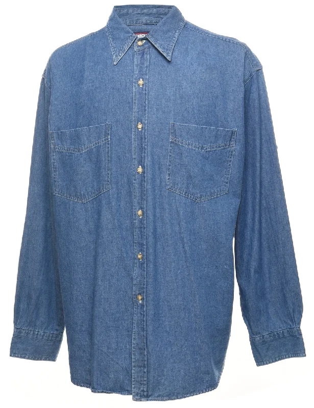 Timeless Outfits Faded Glory Medium Wash Denim Shirt - XL