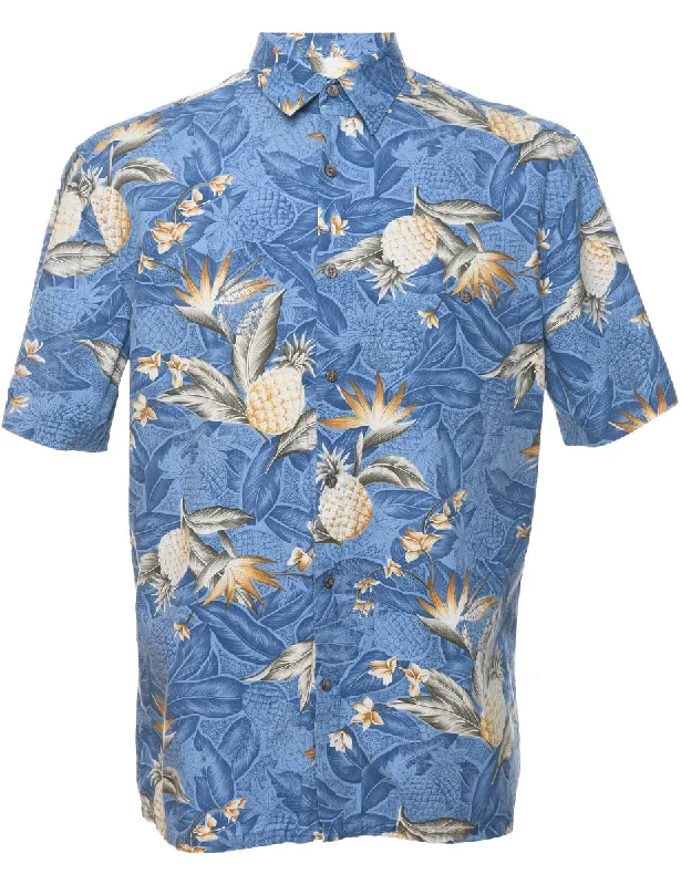 Avant-garde Design Fruit Print Hawaiian Shirt - M