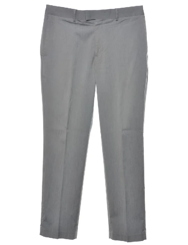 Celebrity Style Grey Classic Suit Trousers - W35 L32
