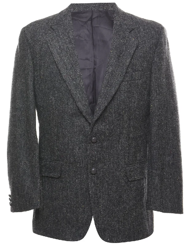 Fresh Wear Herringbone Tweed Dark Grey Blazer - L