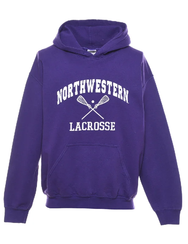 Soft Knitwear Lacrosse Printed Hoodie - M