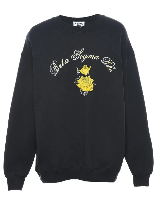 Comfortable Fashion Lee Beta Sigma Lhi Printed Sweatshirt - L