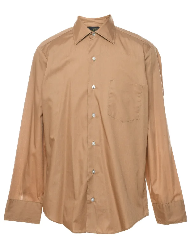 Fashionable Ease Light Brown Shirt - L