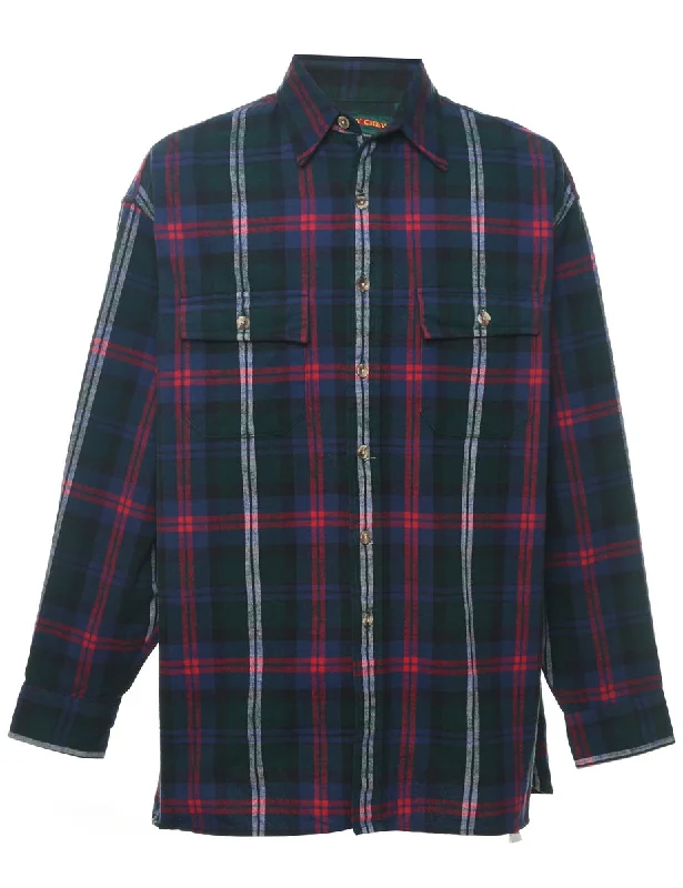 Easy Chic Long Sleeved Checked Shirt - L