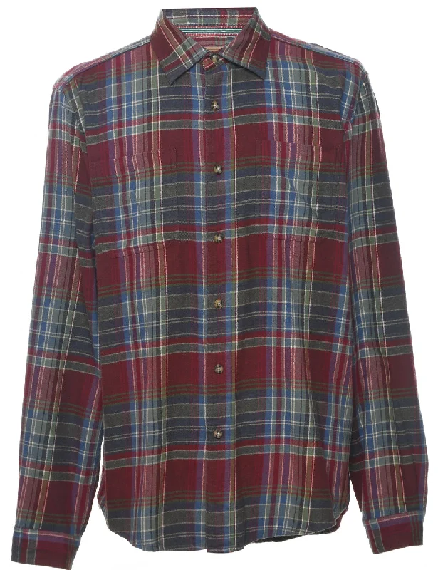Youthful Vitality Long Sleeved Checked Shirt - L
