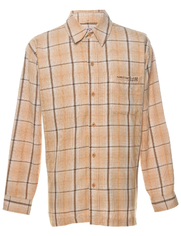 High-end Fashion Long Sleeved Checked Shirt - M