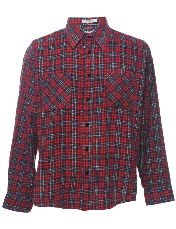 Soft Comfort Long Sleeved Checked Shirt - XL