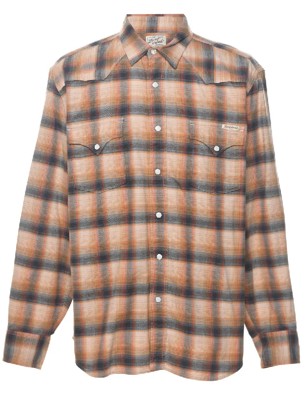 Preview New Products Long Sleeved Checked Shirt - XL