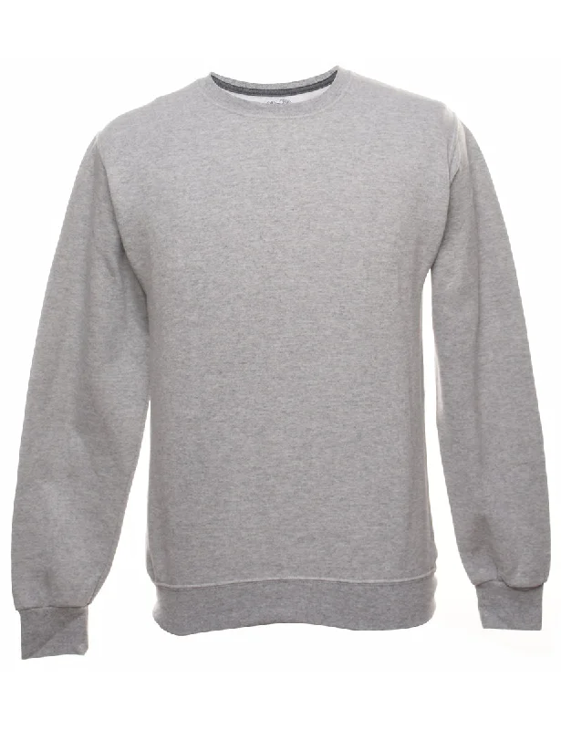 Body Design Marl Grey Plain Sweatshirt - S