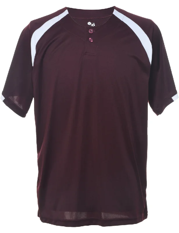 Street Fashion Maroon Plain T-shirt - L
