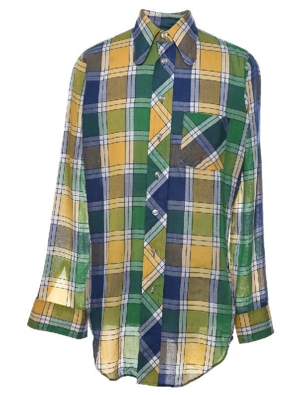 Wearable At Home Or Out Multi-colour Checked Shirt - M