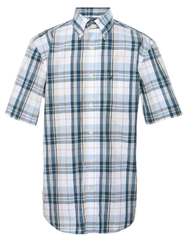 Celebrity Must-have Nautica Short Sleeve Checked Shirt - M