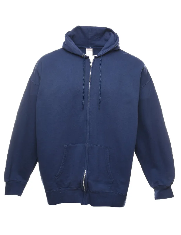 Trendy Comfort Wear Navy Hooded Sweatshirt - XL