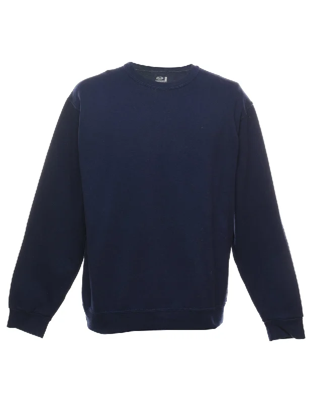 Denim Design Navy Plain Sweatshirt - L