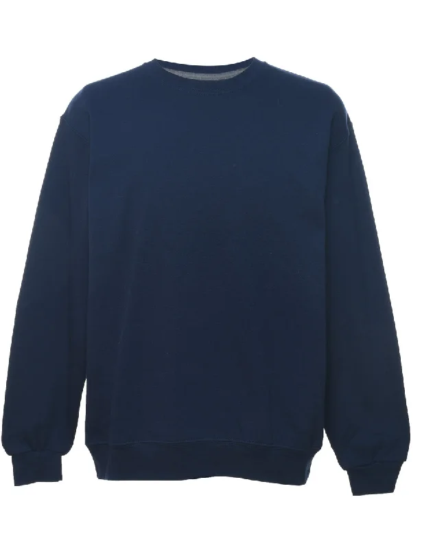 Easy Style Navy Plain Sweatshirt - L