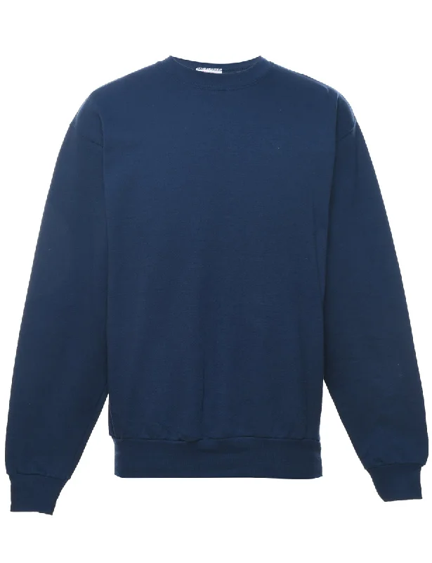 Unique Fashion Navy Plain Sweatshirt - S