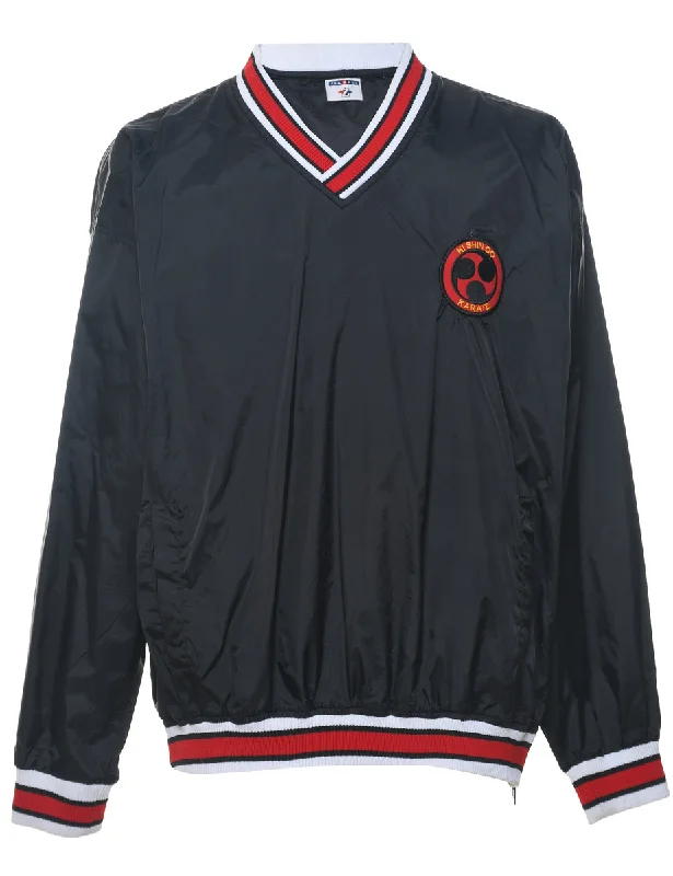 Energy Wear Navy, Red & White Embroidered Nylon Jersey - L