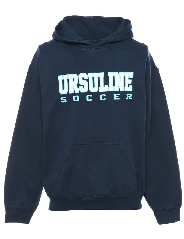 Printed Patterns Navy Ursuline Soccer Hoodie - M