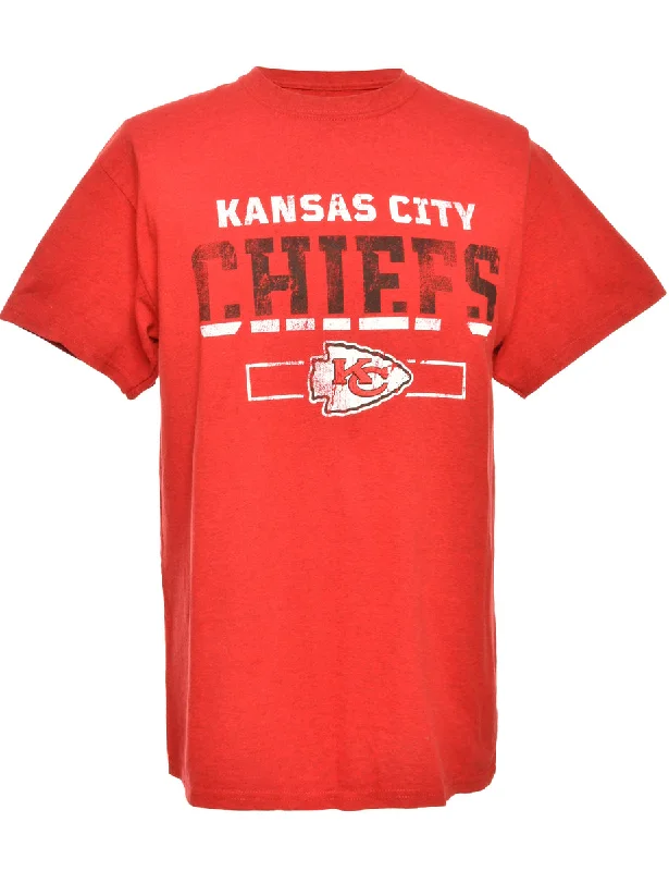Comfortable And Simple NFL Red Sports T-shirt - M