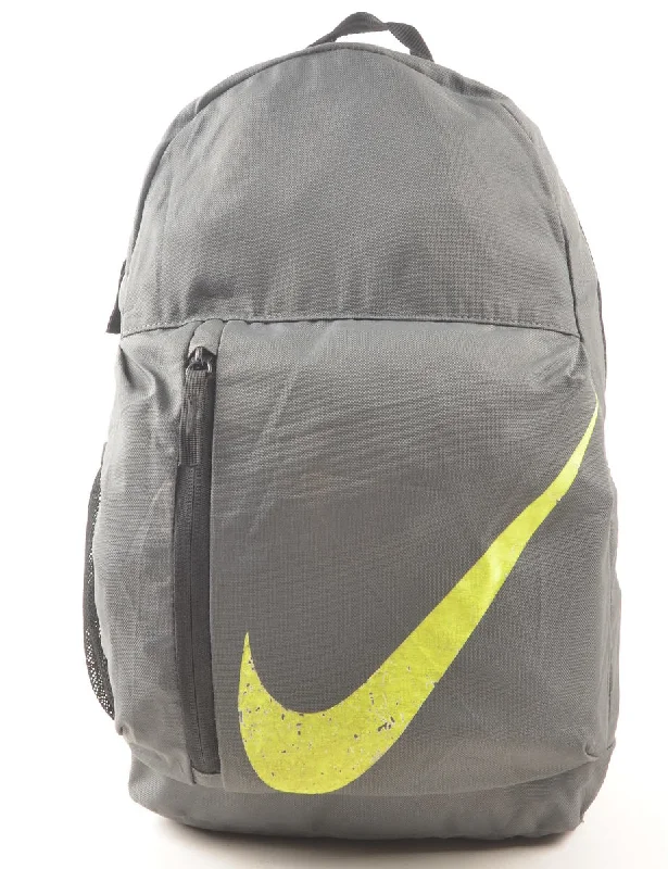 Comfortable Sweaters Nike Grey & Lime Green Classic Backpack - M