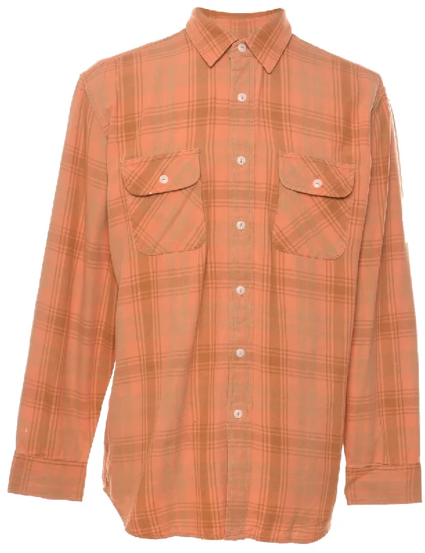 Everyday Outfits Orange Pendleton Checked Shirt - L