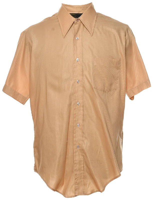 Slim Fit Peach Shirt - M