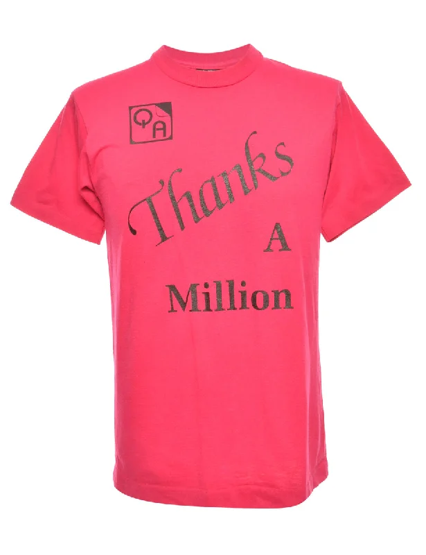 Dynamic Fashion Pink Printed T-shirt - L