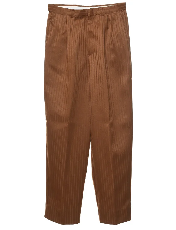 Light And Breathable Pinstriped Trousers - W28 L29