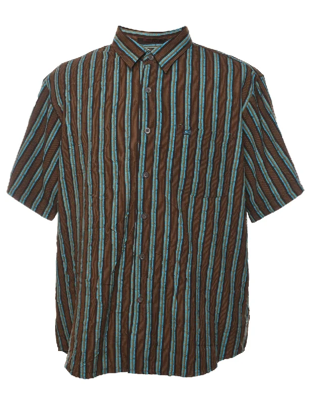 Timeless Comfort Point Zero Striped Short Sleeved Shirt - L