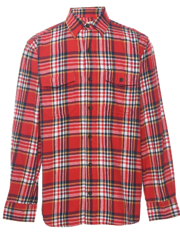 Luxury Fashion Red Checked Shirt - S