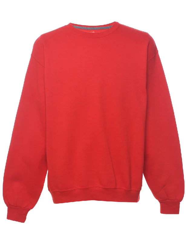Innovative Design Red Plain Sweatshirt - L