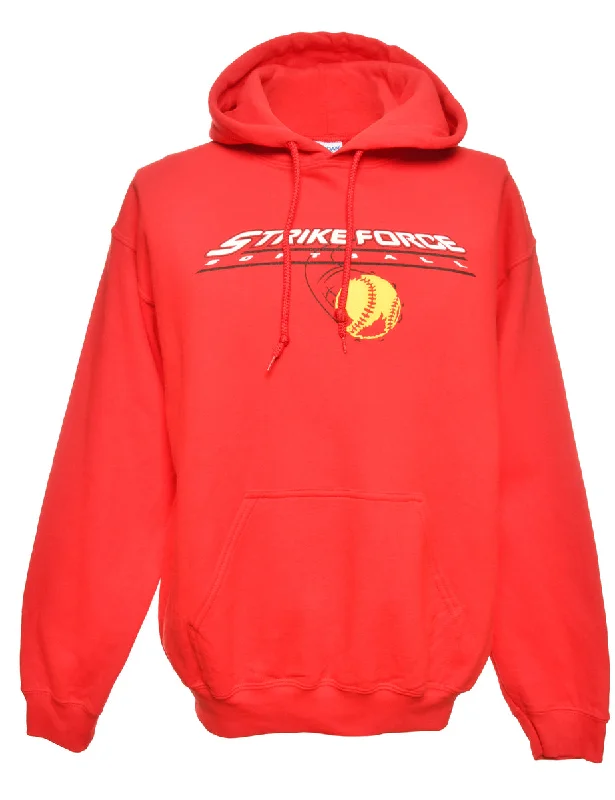 Effortless Comfort Strikeforce Softball Hooded Sports Sweatshirt - L