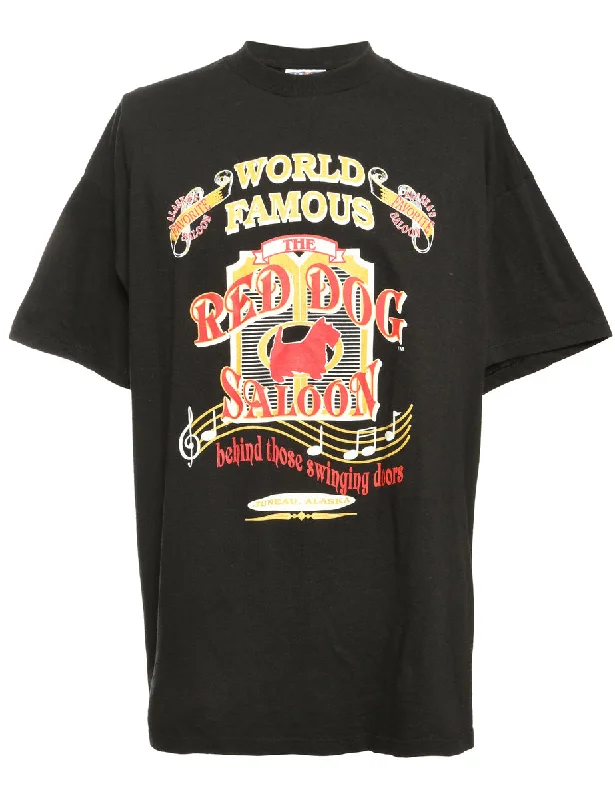 Age-reducing Style The Rec Dog Saloon Printed T-shirt - M