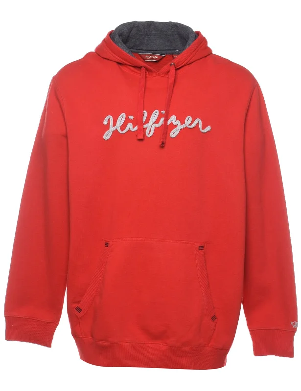 Romantic Temperament Tommy Hilfiger Red Hoodie - XL