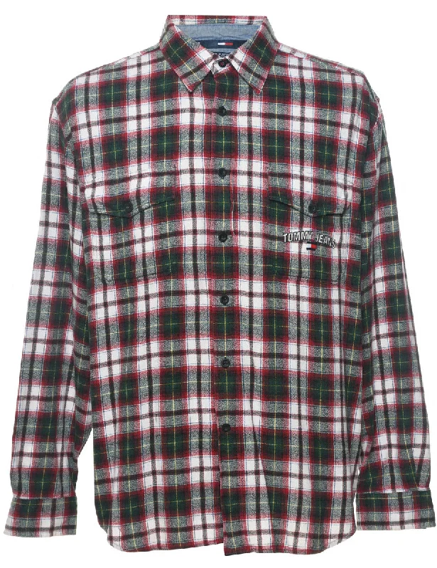 High-end Wear Tommy Jeans Checked Shirt - L