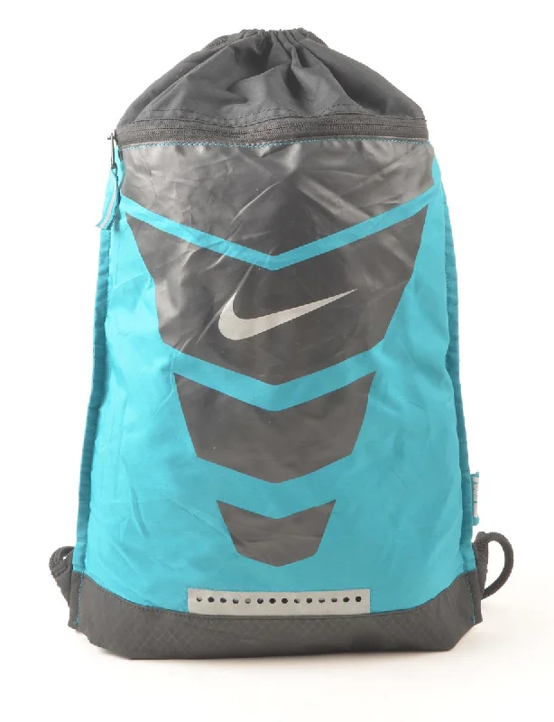 Daily Comfort Turquoise & Grey Nike Drawstring Backpack - M