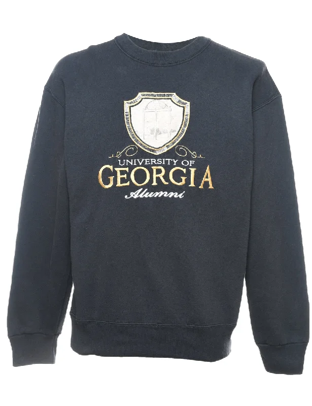 Noble And Elegant University Of Georgia Embroidered Sweatshirt - L