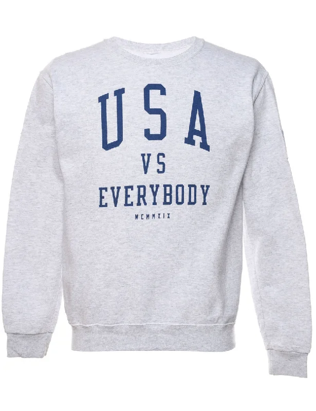 Fresh Comfort USA VS Everybody Printed Sweatshirt - S