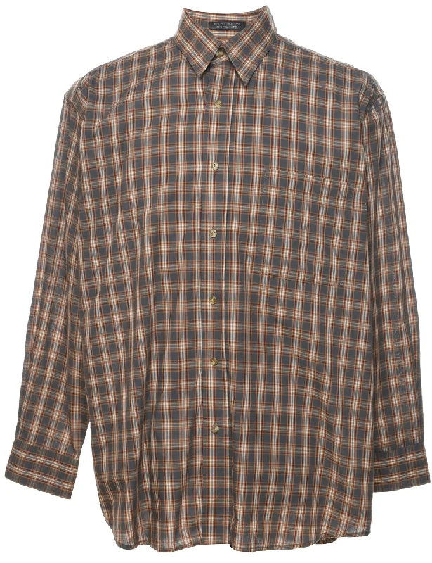 Hooded design Van Heusen Checked Shirt - M