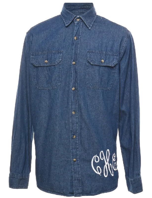 Fashionable And Versatile Wrangler Denim Shirt - S